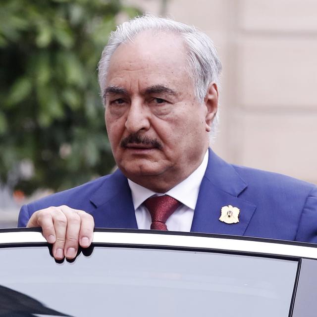 Le maréchal libyen Khalifa Haftar. [EPA/Keystone - Etienne Laurent]