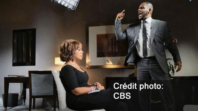 Le chanteur R. Kelly, accusé d'abus sexuel, face à la journaliste Gayle King. [CBS - DR]