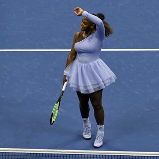 Serena Williams contre Maria Sharapova au premier tour de l'US Open. [Sarah Stier]