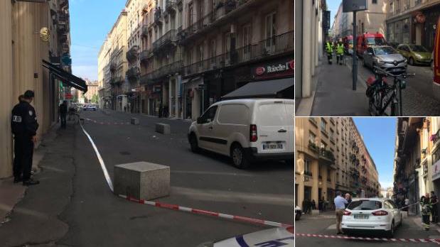 Un périmètre de sécurité a été mis en place à Lyon après l'explosion d'un colis piégé. [Préfet de région Auvergne-Rhône-Alpes et du Rhône‏]