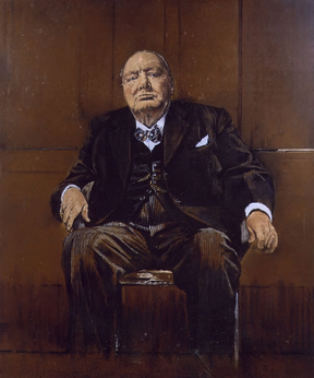 Le portrait de Winston Churchill réalisé par le peintre Sutherland en 1954. [Fair use]