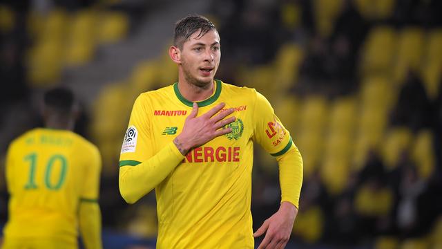 Emiliano Sala sous le maillot du FC Nantes lors d'un match face à Montpellier. [Loïc Venance]