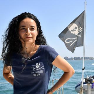 Lamya Essemlali, présidente de Sea Shepherd France. [AFP - Bertrand Langlois]