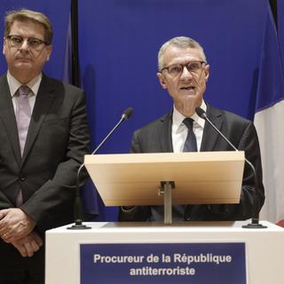 Le procureur antiterroriste Jean-François Ricard lors de sa conférence de presse sur l'attaque de la préfecture de police de Paris. [AFPO - Geoffroy Van Der Hasselt]
