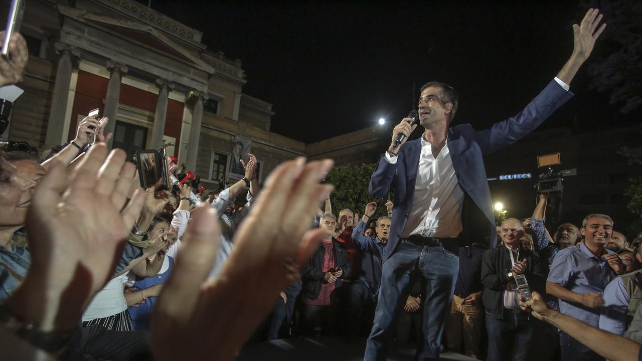 Costas Bakoyiannis est élu à la mairie d'Athènes. [Keystone/epa - Simela Pantzartzi]