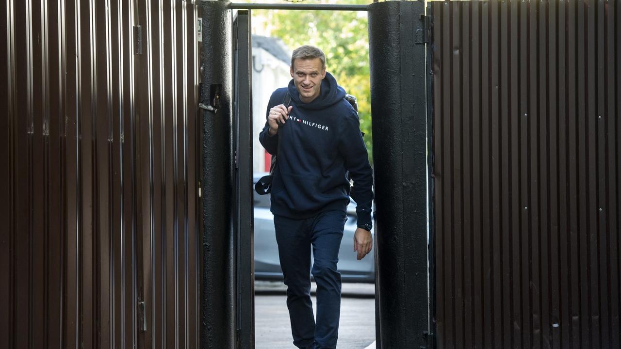 Alexeï Navalny sort de prison. [Keystone - Dmitry Serebryakov]