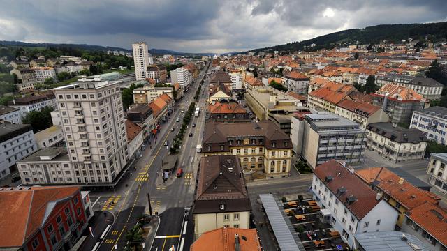 La Chaux-de-Fonds en 2009, année de son inscription au patrimoine mondial de l'Unesco. [AFP PHOTO - FABRICE COFFRINI]