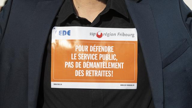 A Fribourg, la Fede et le SSP ne sont plus sur la même longueur d'onde à propos de la réforme de la caisse de pension. [Keystone - Adrien Perritaz]