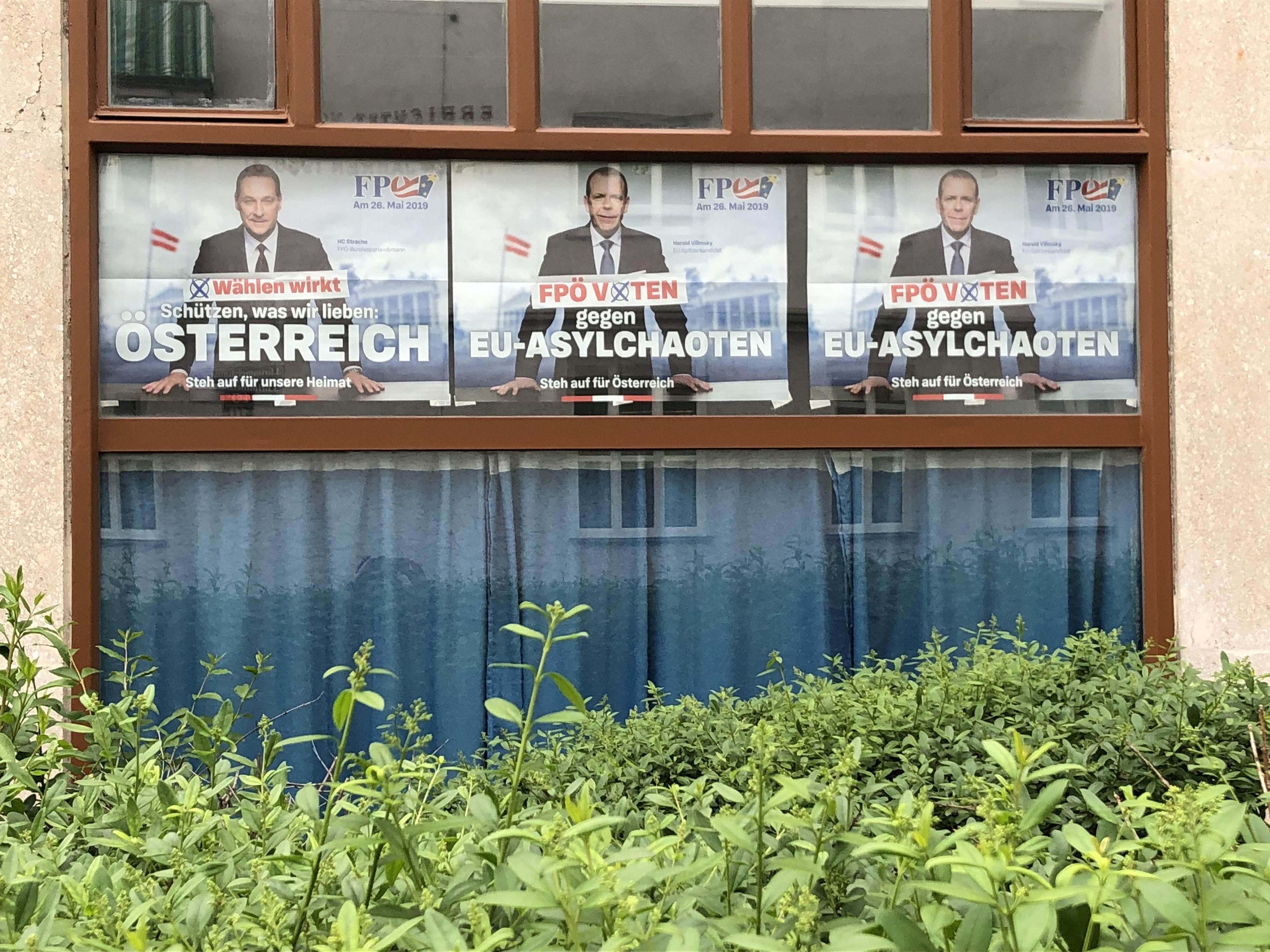 Un local du FPÖ, le parti d'extrême droite en Autriche, à Vienne. [RTS - Juliette Galeazzi]
