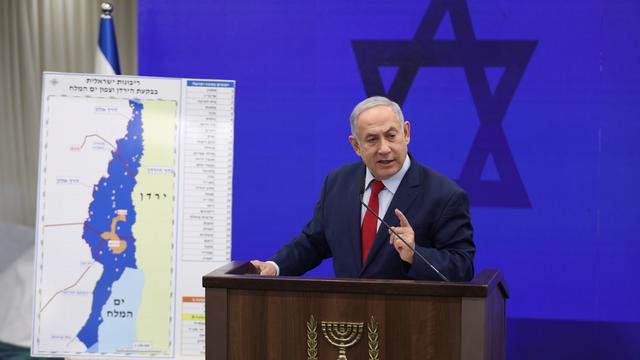 Benjamin Netanyahu promet d'annexer un pan de la Cisjordanie s'il est réélu. [Keystone - Abir Sultan]