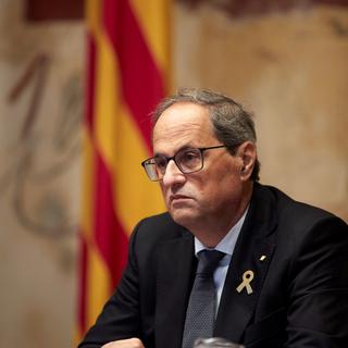 Le président du gouvernement catalan Quim Torra. [Keystone - EPA/Alejandro Garcia]