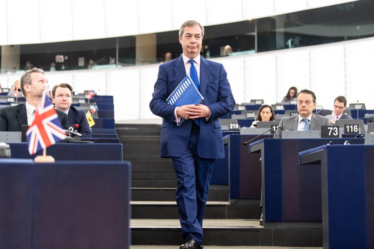 Nigel Farage, député européen et ancien dirigeant du parti UKIP. [EPA/Keystone - Patrick Seeger]