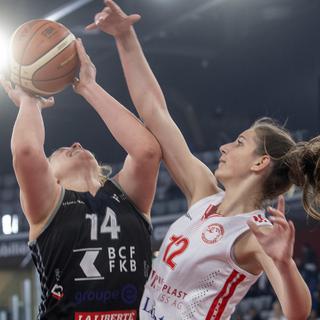 Winthertour a remporté la finale de Coupe de Suisse de basketball samedi 27 avril 2019. [Keystone - Marcel Bieri]