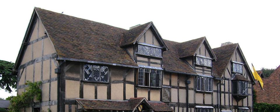 Maison natale de William Shakespeare à Stratford-upon-Avon (Warwickshire, Angleterre). [Wikipédia - Stuart Yeates]