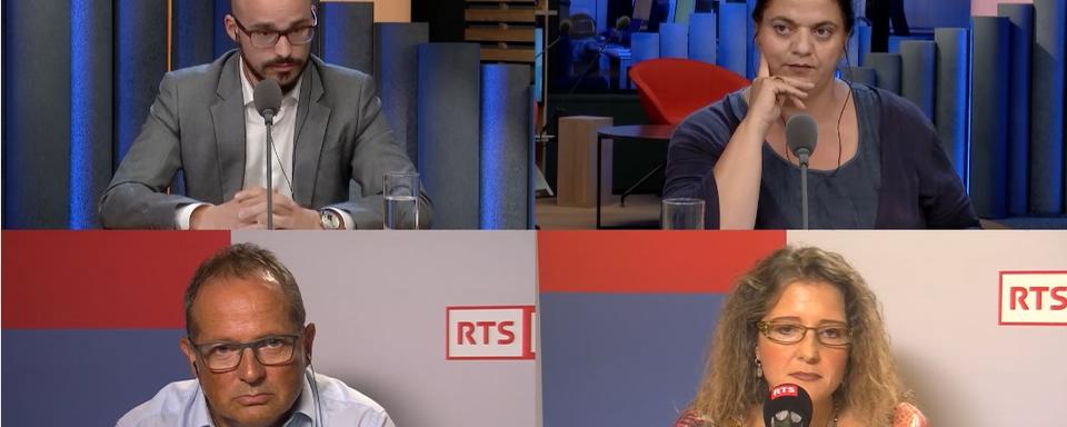 Baptiste Müller, Jean Pascal Luthi, Nadia Lamamra et Laura Perret. [RTS]