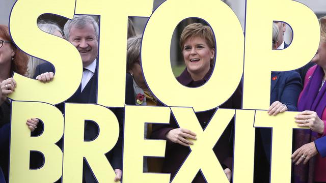 Le SNP (Parti national écossais) a fait compagne contre le Brexit. [PA via AP/Keystone - Andrew Milligan]