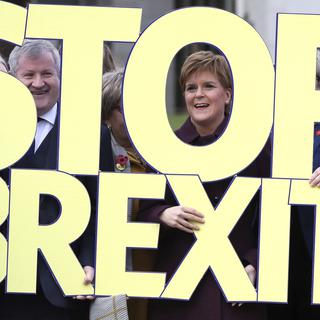 Le SNP (Parti national écossais) a fait compagne contre le Brexit. [PA via AP/Keystone - Andrew Milligan]