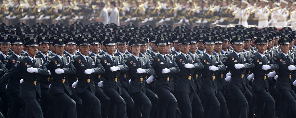 Un défilé militaire géant pour célébrer les 70 ans de la Chine. [Keystone - AP Photo/Ng Han Guan]