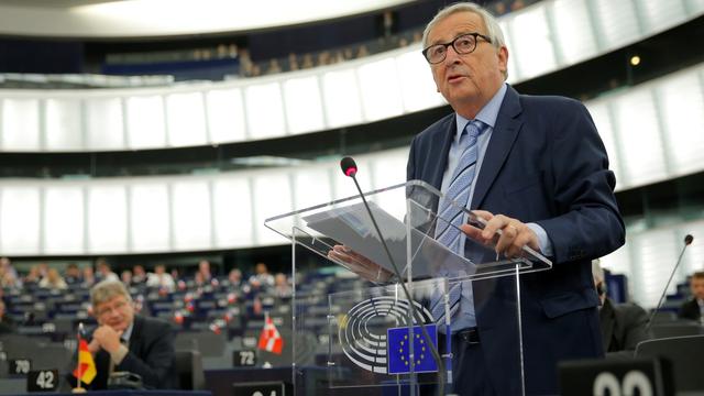 Le président de la Commission européenne Jean-Claude Juncker a fait ses adieux devant le Parlement européen, à Strasbourg. [Reuters - Vincent Kessler]