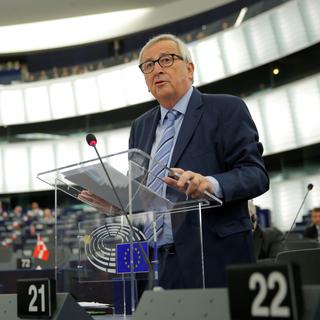 Le président de la Commission européenne Jean-Claude Juncker a fait ses adieux devant le Parlement européen, à Strasbourg. [Reuters - Vincent Kessler]