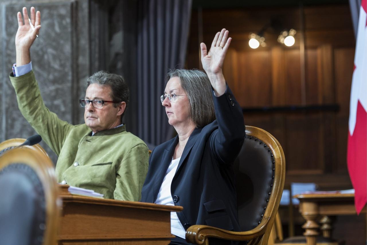 Jean-René Fournier et Anne Seydoux vont aussi quitter le Conseil des Etats. [Keystone - Alessandro della Valle]