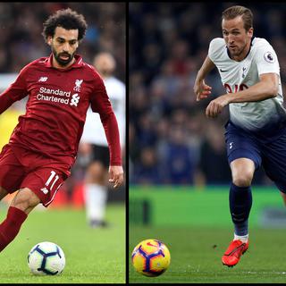 Qui de Mohamed Salah ou Harry Kane soulèvera la Coupe aux grandes oreilles samedi? [AFP - Glyn Kirk]