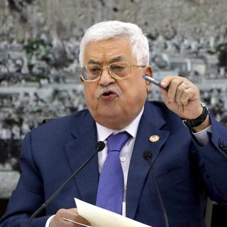 Mahmoud Abbas lors de son discours à Ramallah, jeudi 25.07.2019. [STR/EPA/Keystone]