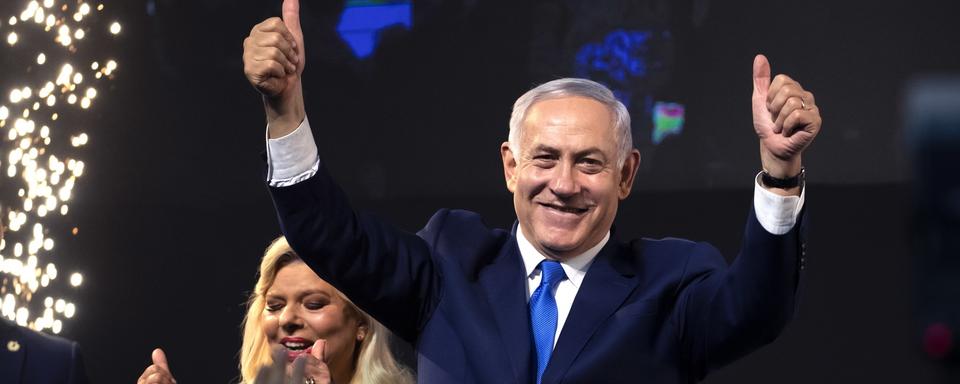 Benjamin Netanyahu obtient un cinquième mandat. [EPA/Keystone - Jim Hollander]