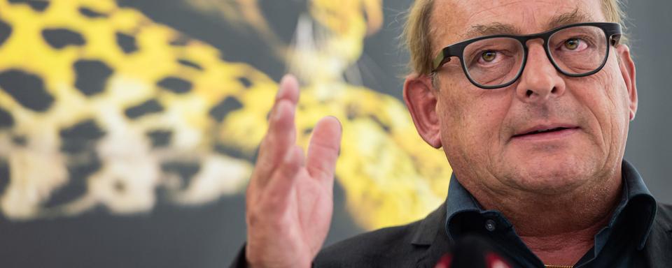 Ivo Kummer, chef de la section cinéma à l'Office fédéral de la Culture au Festival de Locarno le 8 août 2019. [Keystone - Elia Bianchi]