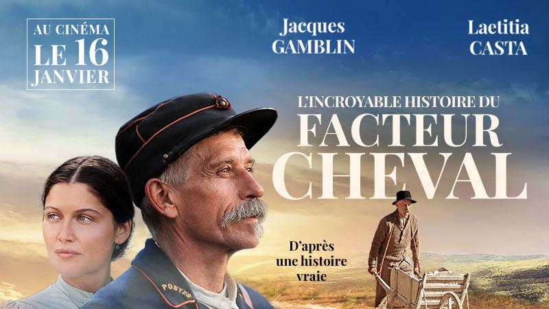 L'affiche du film "L'incroyable histoire du Facteur Cheval" de Nils Tavernier.