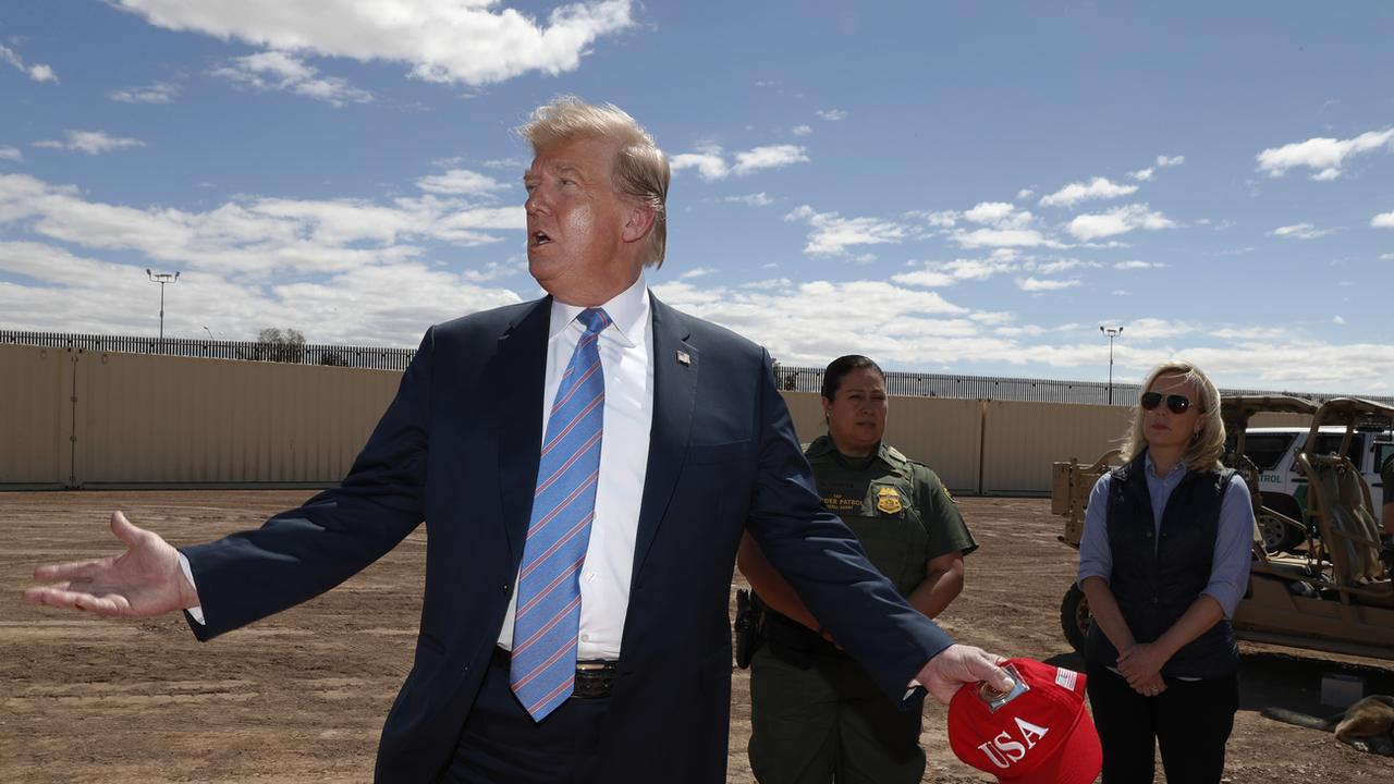 Donald Trump. à Calexico, à la frontière avec le Mexique, ce 6 avril 2019. [AP Photo - Jacquelyn Martin]