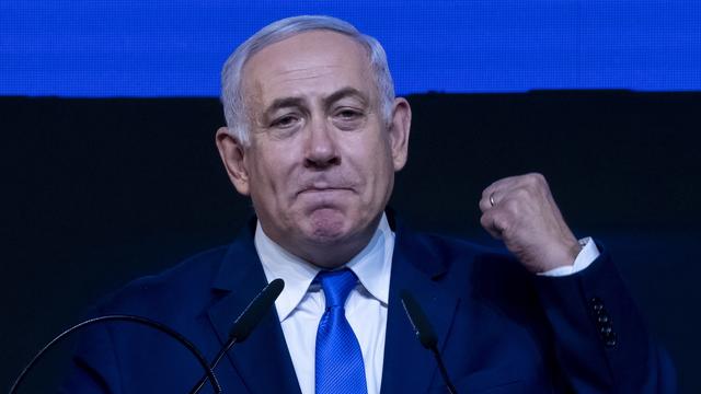 Benjamin Netanyahu vole vers un cinquième mandat. [Keystone - Jim Hollander]