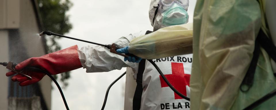 Un système de préparation et de riposte contre Ebola a été mis en place dans la ville de Goma, en RDC. Ici, une équipe photographiée le 29 mai dernier. [EPA - Maria Santto/Finnish Red Cross]