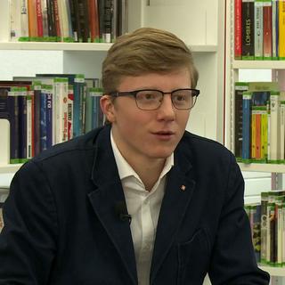 Grégoire Uldry, vice-président des Jeunes UDC du Valais romand. [Canal 9]