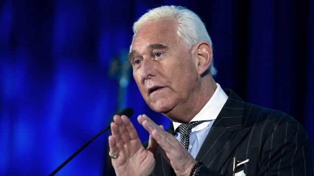 Roger Stone, en décembre 2018, lors d'une conférence à Washington. [KEYSTONE - ROGER STONE]