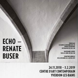 Affiche de l'exposition "Echo" de Renate Buser. [CACY]