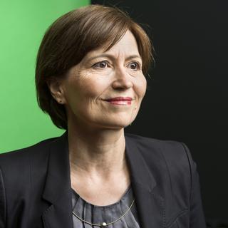 Regula Rytz, présidente des Verts suisses, photographiée en juillet 2019 à Berne. [Keystone - Gaetan Bally]