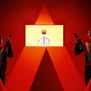 Daft Punk's installation Technologic Redux from 2019 is displayed during the press visit of the exhibition 'Electro - From Kraftwerk to Daft Punk' at the Philharmonie in Paris, on April 8, 2019.
FRANCOIS GUILLOT
AFP [FRANCOIS GUILLOT]