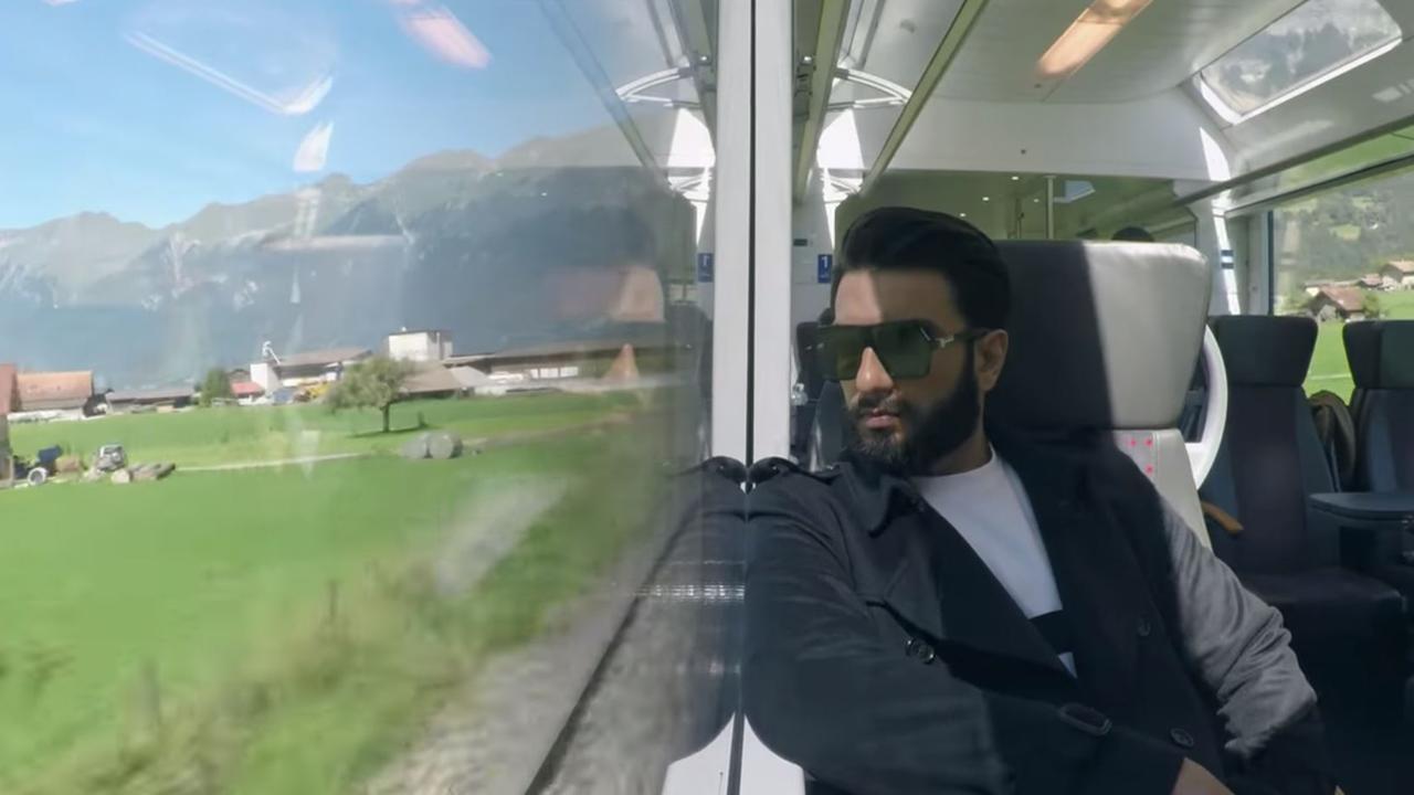 Ranveer Singh dans un train suisse. [MySwitzerland - capture d'écran]