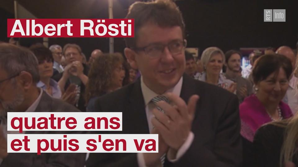 Albert Rösti s'en va après quatre ans à la tête de l'UDC. [RTS - DR]