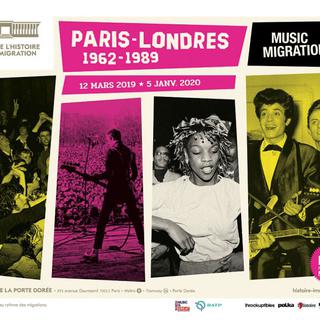 L'affiche de l'exposition "Paris-Londres, 1962-1989" au Musée de l'histoire de l'immigration à Paris. [Musée de l'histoire de l'immigration]