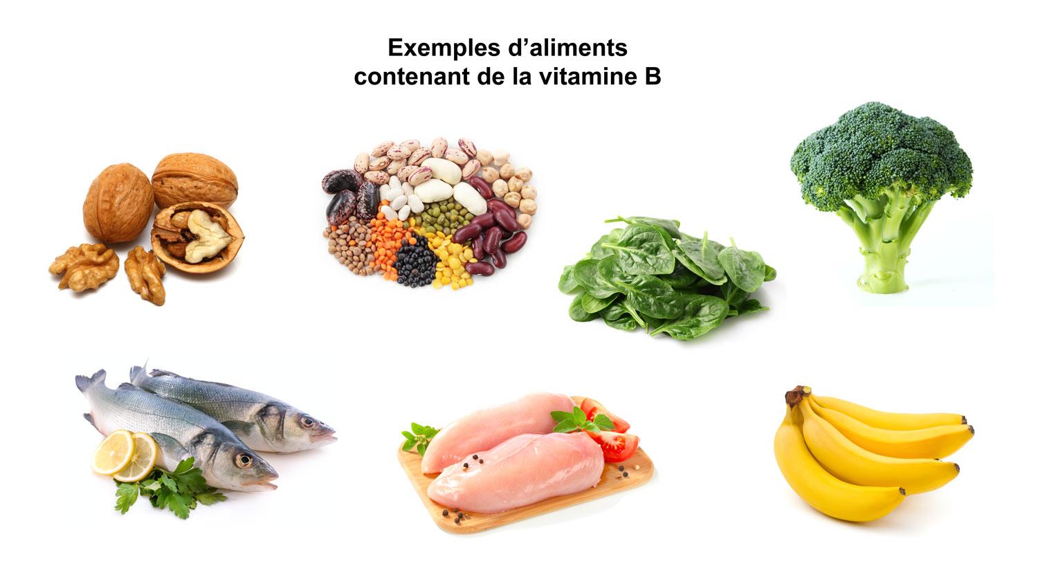 Exemples d'aliments contenant de la vitamine B. [Depositphotos - icefront / egal / Dionisvera / korovin / alexraths / ajafoto / Violin]