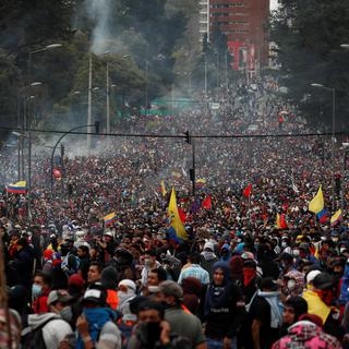 Devant la contestation sociale, le pouvoir a quitté Quito. [Reuters - Carlos Garcia Rawlins]