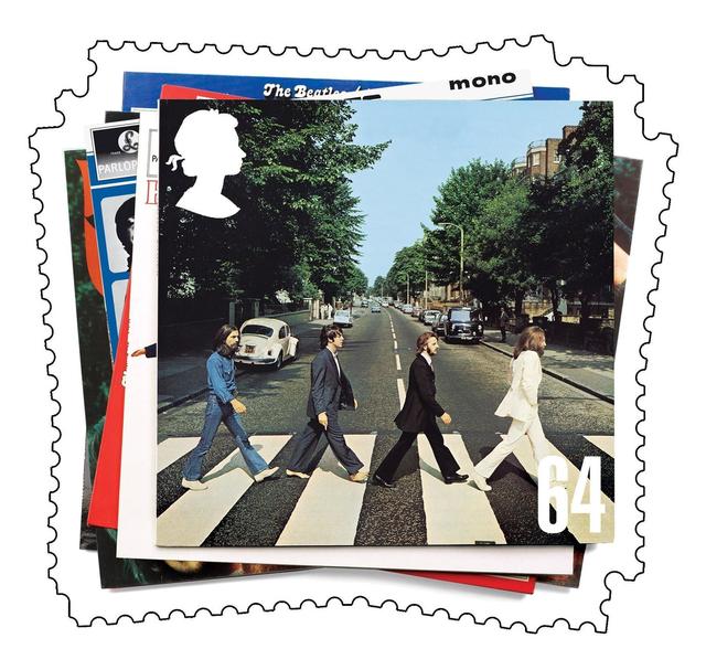 Célébrissime, la couverture de l'album s'est même retrouvée sur des timbres-poste. [Royal Mail/AP/Keystone]