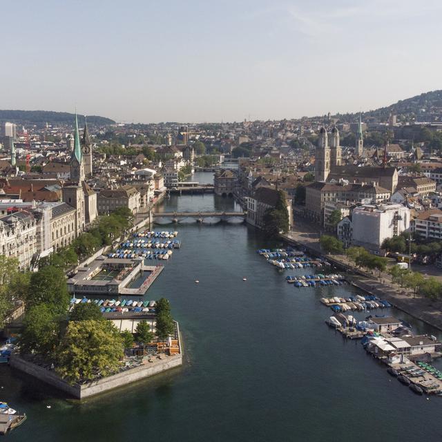 Une vue de la ville de Zurich. [Keystone - Christian Beutler]