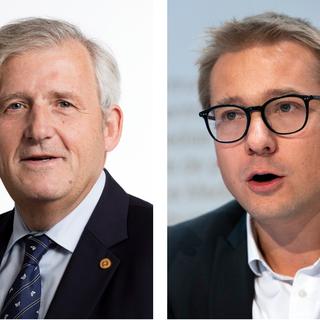 Hans Stöckli et Philippe Nantermod. [Keystone - - Gaëtan Bally
- Anthony Anex]