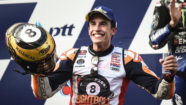 Marc Marquez a fait coup double en Thaïlande. [Lillian Suwanrumpha]