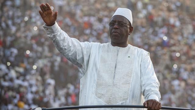 Le président sénégalais sortant Macky Sall a remporté plus de 58% des voix. [Keystone - EPA/Nic Bothma]