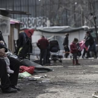 Un camp de Roms à Bobigny. [AFP - Kenzo Tribouillard]
