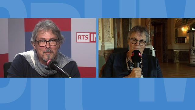 Liliane Maury-Pasquier, conseillère aux Etats socialiste genevoise et Jean-Paul Rouiller, responsable de l'analyse du terrorisme au Centre de politique de sécurité de Genève. [RTS]